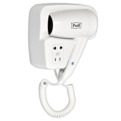 Фен для волос Puff-1200B с дополнительной розеткой