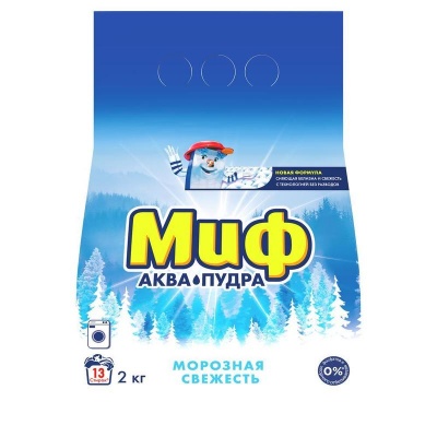 МИФ порошок стиральный для белого белья 2 кг. 2шт/кор