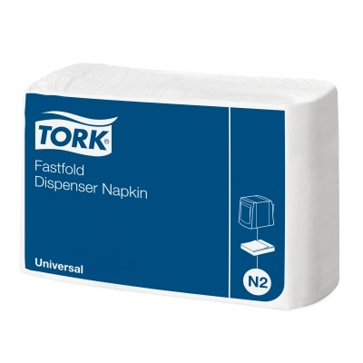 Салфетки диспенсерные Tork Fastfold N2 белые, 25х30, 1-сл. 300л.*36шт. 10933