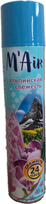 М-АИР/M-AIR освежитель воздуха 300мл аэрозольный Альпийская свежесть ВЫВОД