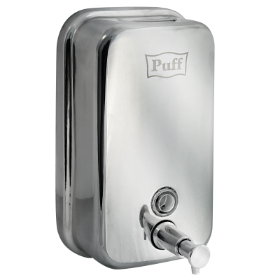 Дозатор Puff 8615 1000мл, для жидкого мыла из нержавеющей стали хром глянец